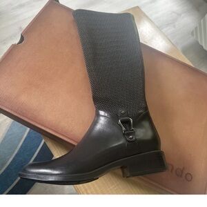 Blondo NIB Verga Rouched Rider Waterproof Boots Sz. 7 Black